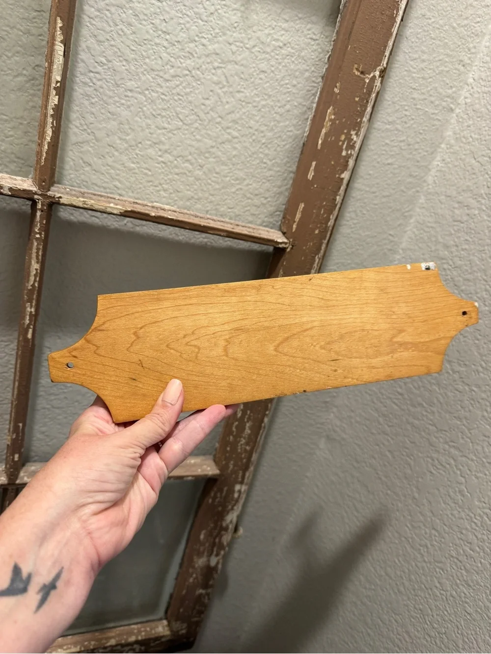 Vintage Wood Peg Wall Rack